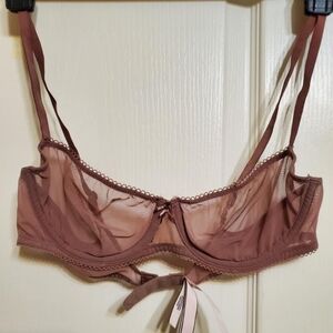 Victoria secret mauve balconette mesh bra 36b